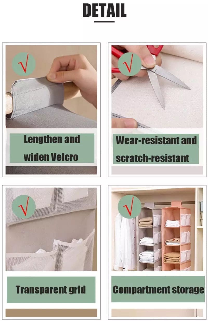 New Hanging Wardrobe, 4 Layer Foldable Closet Organizer, Multilayer Foldable Hanging Storage Rack, Tier Hanger Bag, Wardrobe Storage Holder, Dust-Proof Fabric Hanging Bag, Double Sided Storage Organizer With 8 Frosted Pocket New Hanging Wardrobe, 4 Layer Foldable Closet Organizer, Multilayer Foldable Hanging Storage Rack, Tier Hanger Bag, Wardrobe Storage Holder, Dust-Proof Fabric Hanging Bag, Double Sided Storage Organizer With 8 Frosted Pocket